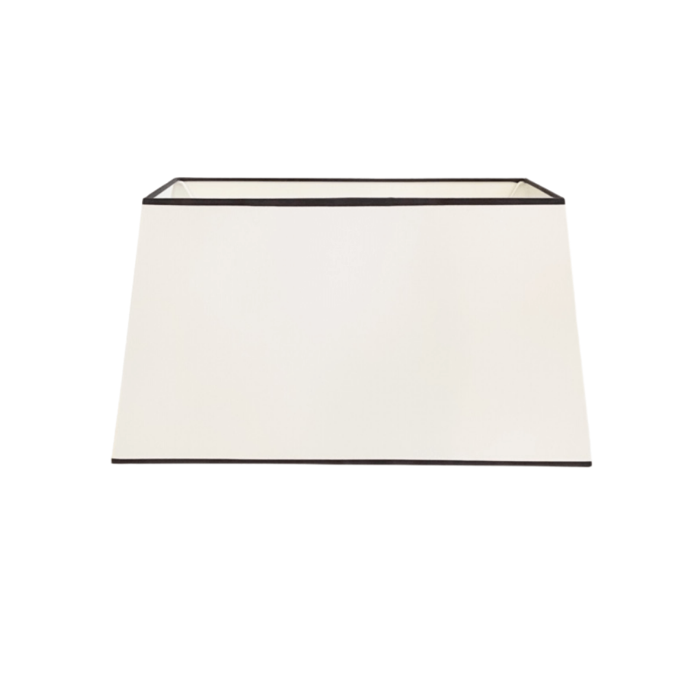 Abażur trapez biały czarna lamówka Classic 27cm
