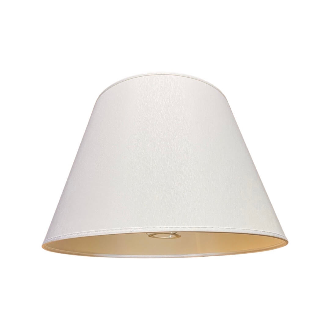 Abażur stożek bawełna White Classic 27cm