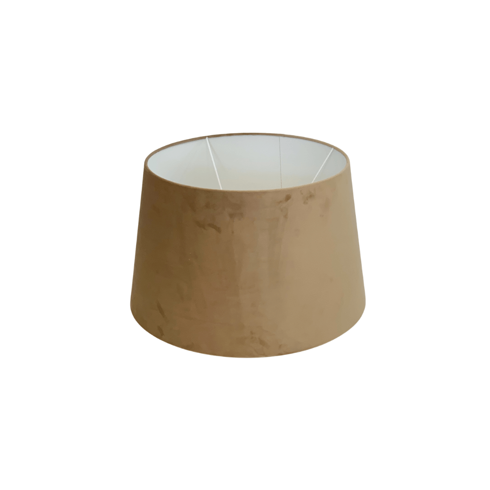 Abażur welurowy beżowy do lampy stołowej Roland Beige 20cm