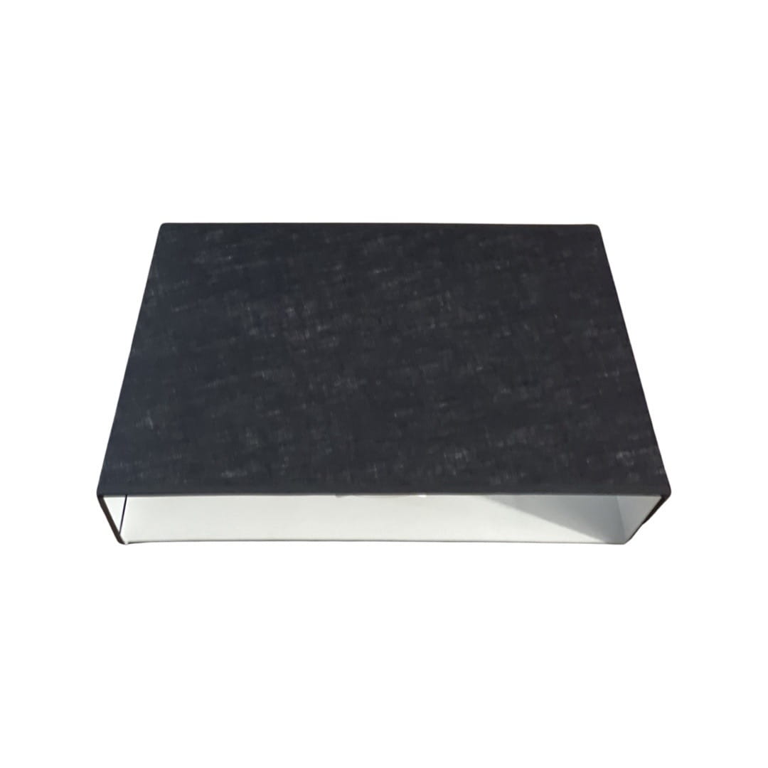 Abażur linen trapez czarny 40x18,5x22cm