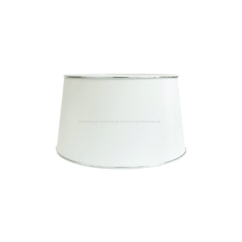 Abażur bawełniany stożek szary srebrna lamówka GLAM 18CM