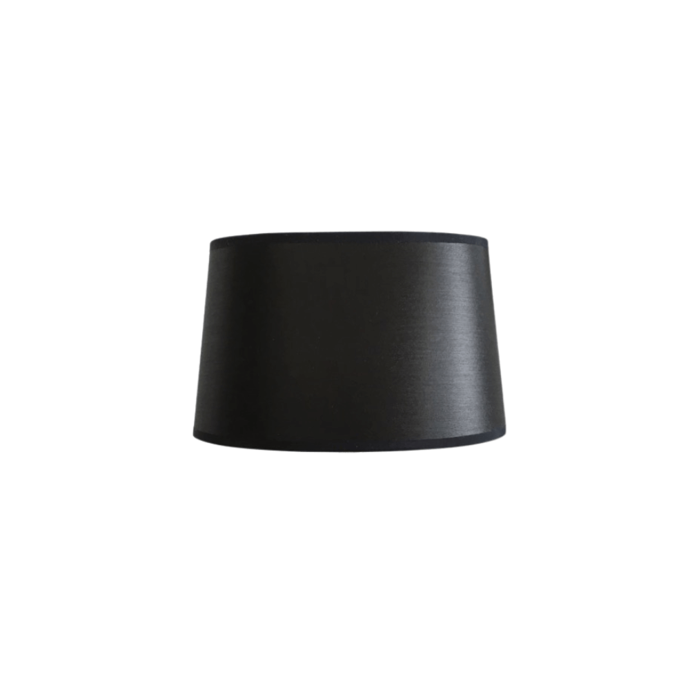 Abażur bawełniany owalny czarny Classic 12,5cm