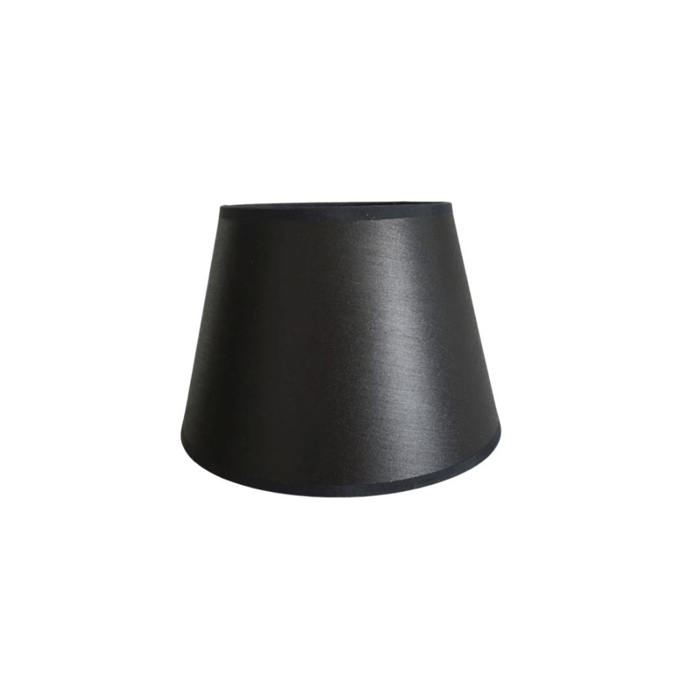 Abażur bawełniany stożek czarny CLASSIC 14CM