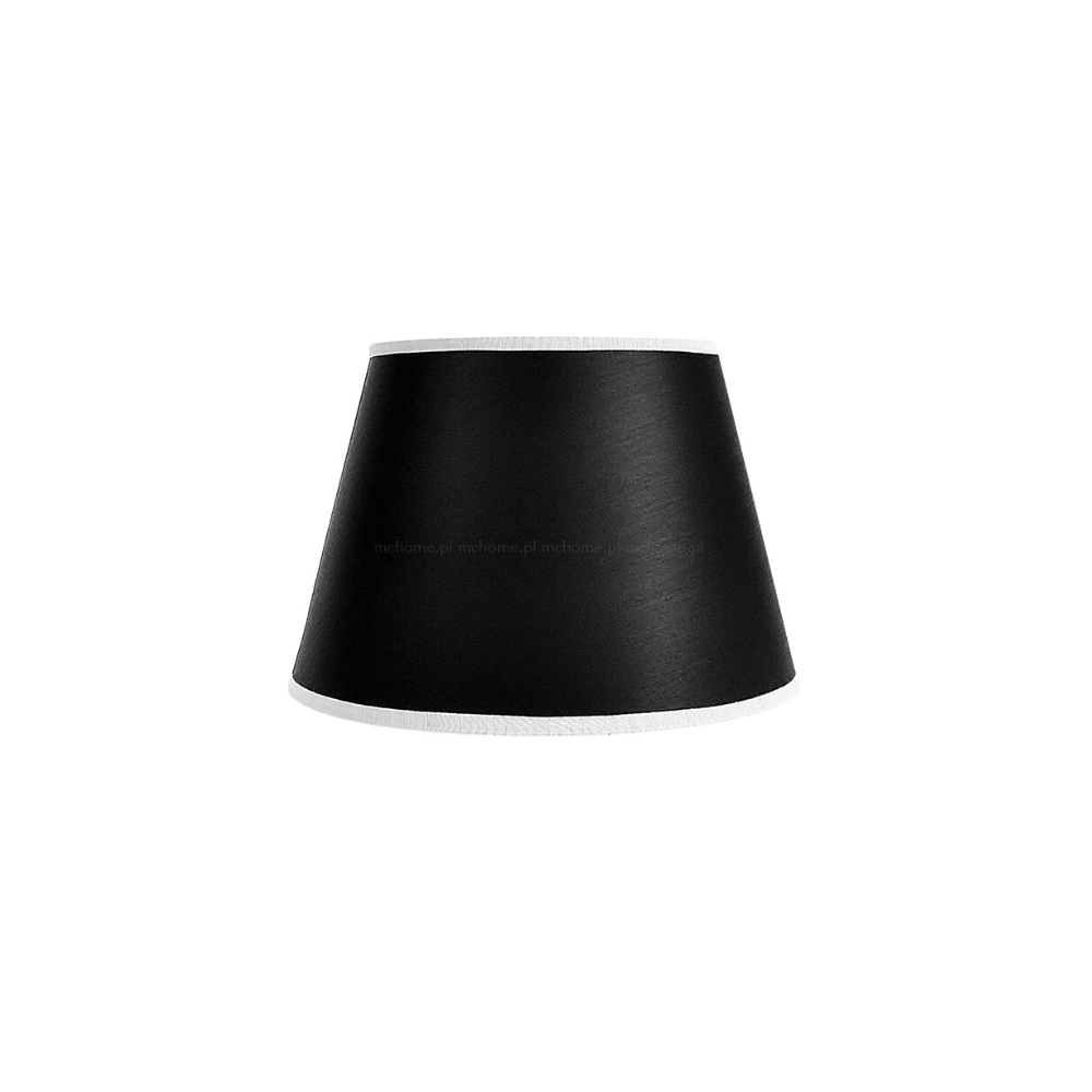 Abażur stożek czarny lamówka biała CLASSIC 14CM