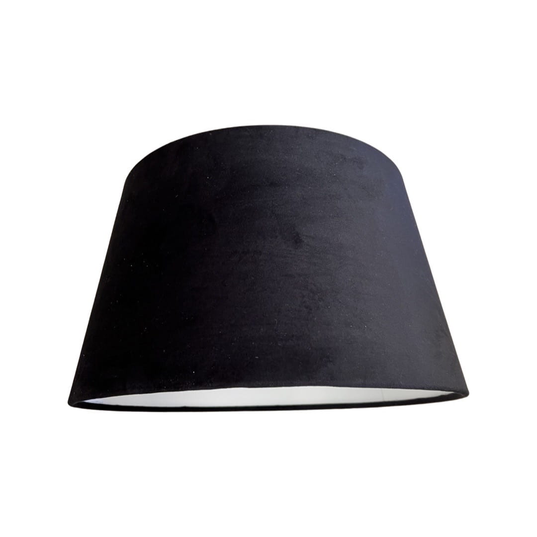 Abażur welurowy czarny Roland 20cm